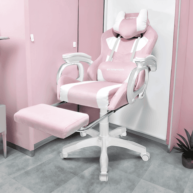 Silla Gamer Extingtion Sapp Gamuza-Cuerina Color Rosado - 5