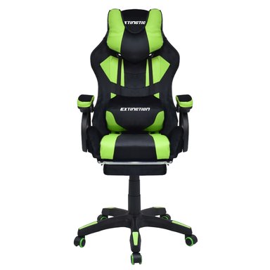 Silla Gamer Extingtion Sapp Gamuza-Cuerina Color Verde - 7