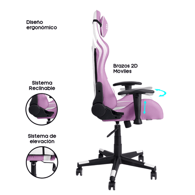 SILLA GAMER ERGONÓMICA BLAZZE EXODO - LILA - 2