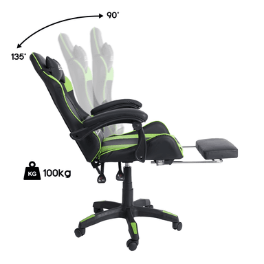 SILLA GAMER BLAZZE VERDE ERGONÓMICA LOOT - 3