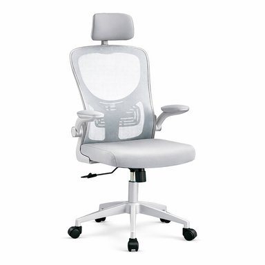 SILLA DE OFICINA ERGONOMICA CON SOPORTE LUMBAR GUSS - GRIS