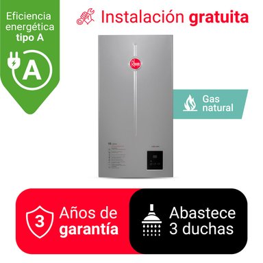 TERMA A GAS 16 L RHEEM GN TIRO NATURAL | Gris