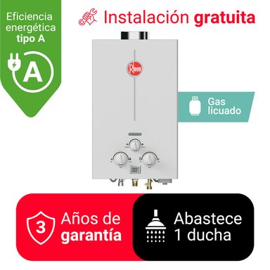 TERMA 10 L RHEEM A GAS GLP TIRO NATURAL | GRIS