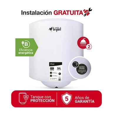 TERMA ELÉCTRICA 50L BRYANT ZAFIRO XPAND MAYOR DURACIÓN - 1