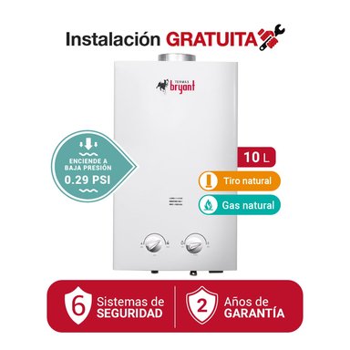 TERMA A GAS 10 L GN BRYANT TIRO NATURAL | BLANCO