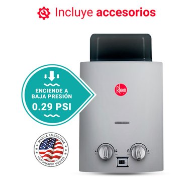 TERMA A GAS 5.5L GLP RHEEM TIRO NATURAL | GRIS - 4