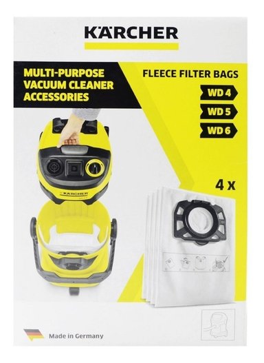 BOLSA FILTRO PARA WD4 PREMIUN 04 UNID KARCHER