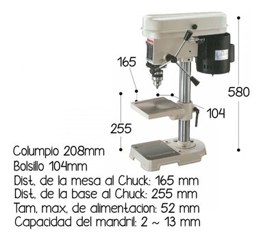 TALADRO BANCO MAKITA TB131 1/2' 250W - 2
