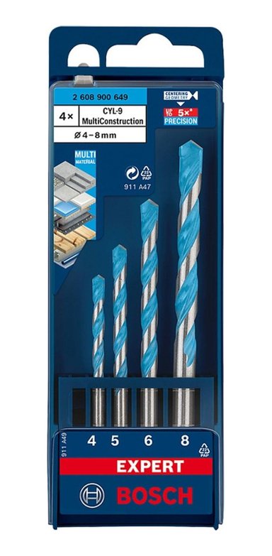 SET DE BROCAS 4-5-6-8MM 4 UND BOSCH 2608.900.649-000