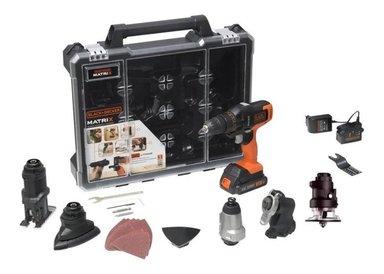 TALADRO ATORNILLADOR 3/8' 20V 20.9NM 1 BAT 1.5 AH MATRIX 6 EN 1 BLACK + DECKER MTX20K6A-B2C