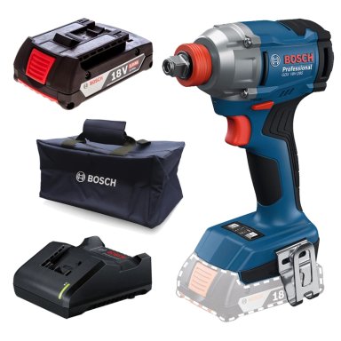 ATORNILLADOR DE IMPACTO 1/2' - 1/4' 18V + BATERIAS 2.0 AH + CARGADOR + BOLSO BOSCH 0615.A50.0CL-000