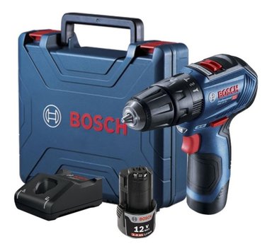 TALADRO PERCUTOR 3/8' 12V 30 NM BL + 2 BAT Y CARG BOSCH