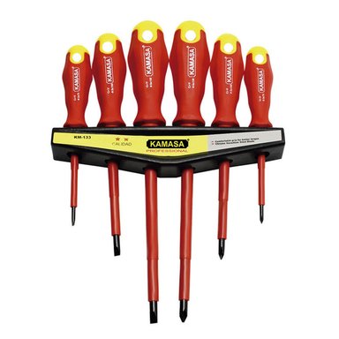 SET DE DESTORNILLADORES AISLADOS X 6 UNIDADES KAMASA KM133