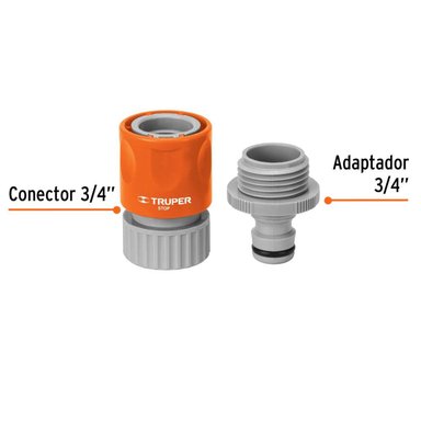 CONECTOR 3/4' RAPIDO PARA MANGUERA SISTEMA CLICK TRUPER 12722 - 2