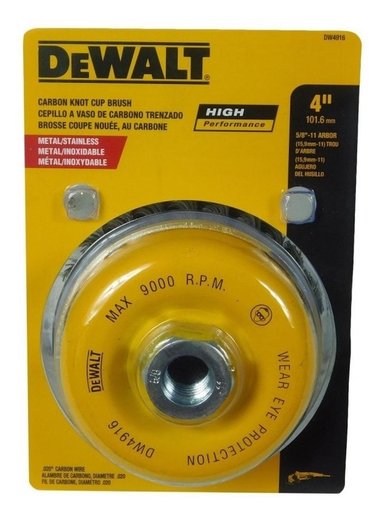 CEPILLO DE COPA TRENZADA 4X M14 CARBON 0.20 DW4916M DEWALT