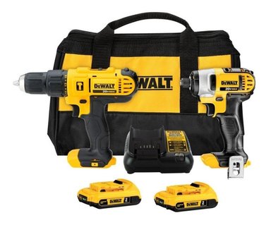 COMBO BLACK & DECKER TALADRO PERCUTOR 1/2' + ATORNILLADOR IMPACTO 1/4' 20V DEWALT DCK222D2-B2