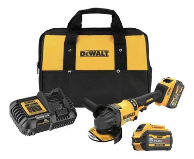 AMOLADORA ANGULAR DEWALT DCG418T2-B2 60 V 5' FLEXVOLT BRUSHLESS INCL 2 BAT + CARG