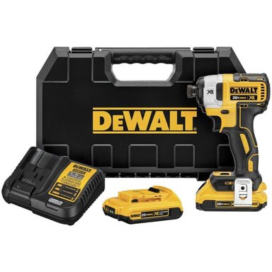 ATORNILLADOR DE IMPACTO 1/4' 20V BRUSHLESS 2 BAT Y CARG DEWALT DCF887D2-B2
