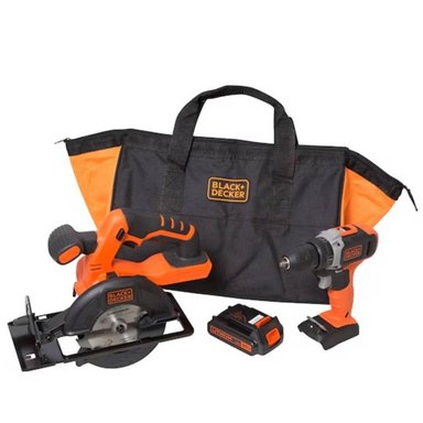 TALADRO ATORNILLADOR + SIERRA CIRCULAR 20V MAX + 1 BAT. Y CARG BLACK Y DECKER BDCD220CS