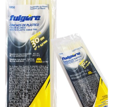 CINTILLO DE PLÁSTICO 12 /30CM BLANCO X50UND FU0263 FULGORE