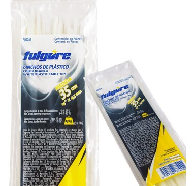 CINTILLO DE PLÁSTICO 14 /35CM BLANCO X50UND FU0264 FULGORE
