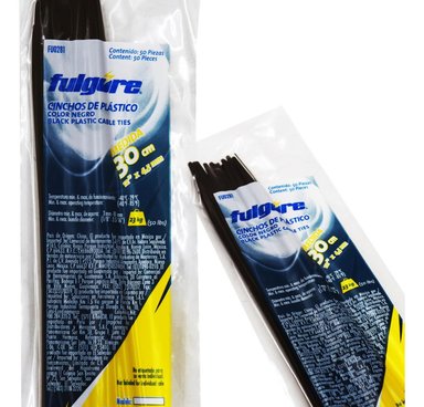 CINTILLO DE PLÁSTICO 12 /30CM NEGRO X50UND FU0281 FULGORE