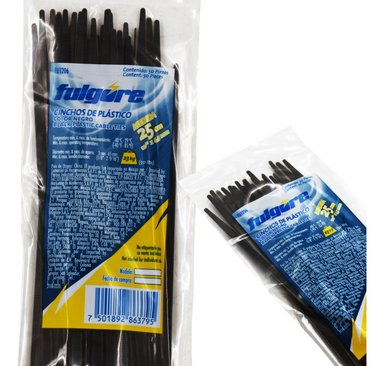 CINTILLO DE PLÁSTICO NEGRO X 50 UND FU1206 FULGORE