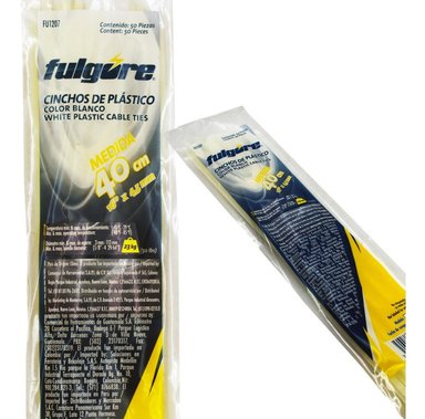CINTILLO DE PLÁSTICO BLANCO X 50 UND FU1207 FULGORE