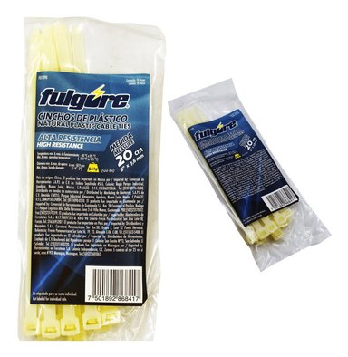 CINTILLO PLÁSTICO ALTA RESISTENCIA 20CMX10UND FU1390 FULGORE