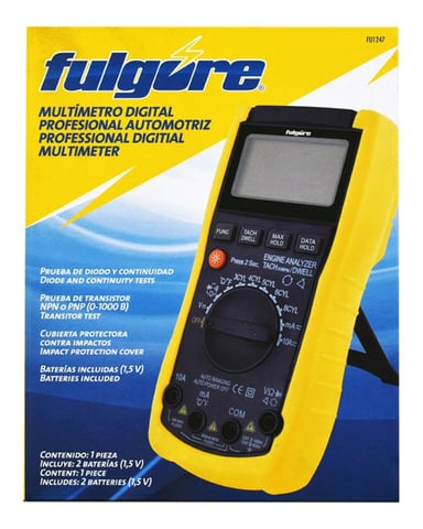 MULTÍMETRO DIGITAL PROFESIONAL AUTOMOTRIZ FULGORE FU1247 - 2