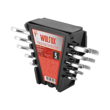 JUEGO DE 5 LLAVES ESPAÑOLA MILIMÉTRICA WOLFOX WF0204