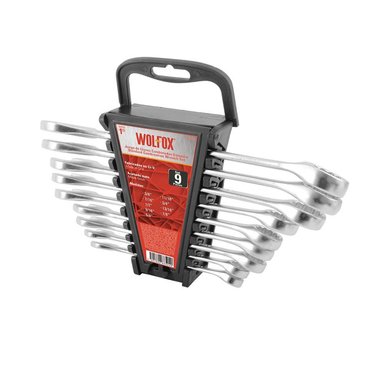 JUEGO DE 9 LLAVES COMBINADAS MILIMÉTRICAS WOLFOX WF0200