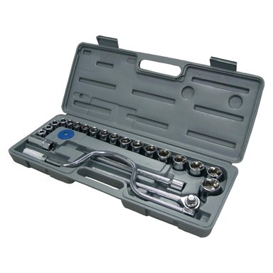 JUEGO DE DADOS RACHET 1/2 CON BERBIQUI 25 PZAS WF2025 WOLFOX