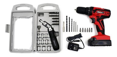 TALADRO ATORNILLADOR 3/8 12V+SET DE ACC 32 PZS WF0008-K1