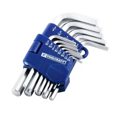 JUEGO DE 13 LLAVES ALLEN STANDAR TC4375 TOOLCRAFT