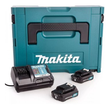MAKPAC BATERIA Y CARGADOR 12V CXT BL1021B(2) + DC18SB MAKITA