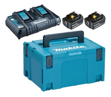 SET DE 2 BATERÍAS 6.0AH + CARGADOR DOBLE MAKITA 198077-8