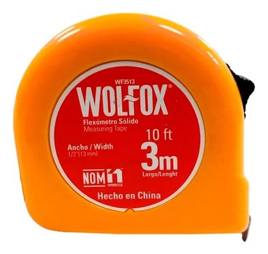WINCHA 3M X 12.7MM (1/2 ) NARANJA WOLFOX WF3513