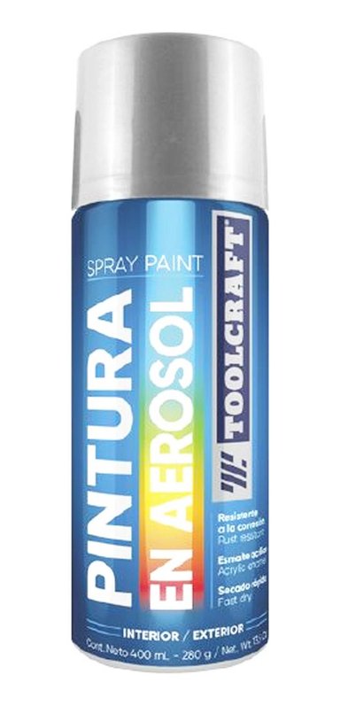 PINTURA EN SPRAY COLORES METÁLICOS CROMADO TOOLCRAFT TC1646