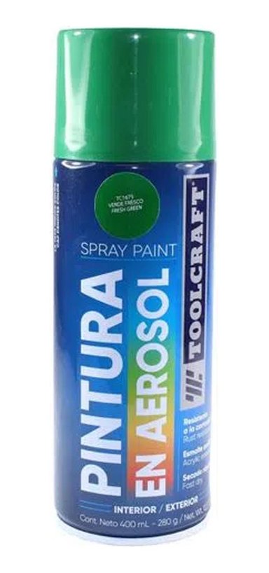PINTURA EN SPRAY COLORES BÁSICOS VERDE FRESCO TOOLCRAFT