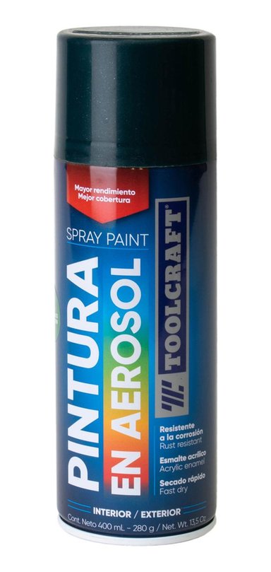 PINTURA EN SPRAY COLORES METALICOS VERDE TOOLCRAFT TC1664