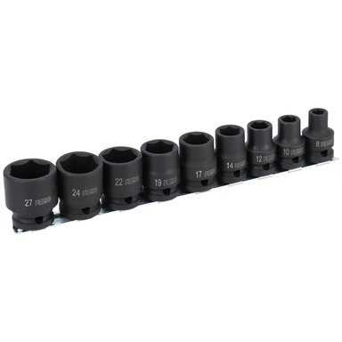 SET DE DADOS HEXAGONAL MILIMETRICO 1/2' CORTO 9 PZS IRIMO 167-90-2