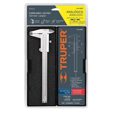 CALIBRADOR VERNIER ANALÓGICO 6' (150MM) TRUPER CAL-6MP - 2