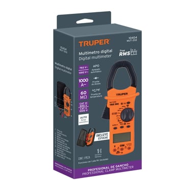 MULTIMETRO DIGITAL CON PINZA 600MV-750V TRUPER 10404 - 2