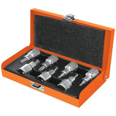 SET DE DADOS PUNTA TORX 1/2' CORTO 7 PIEZAS TRUPER 13928