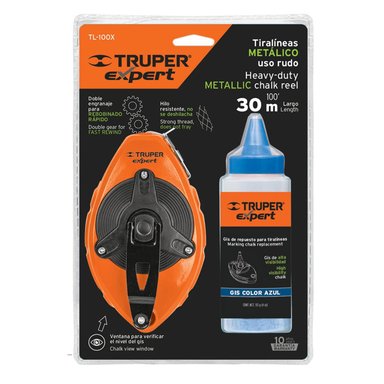 TIRALÍNEAS METALICO 30M/100 PIES CON GIS TRUPER 18579
