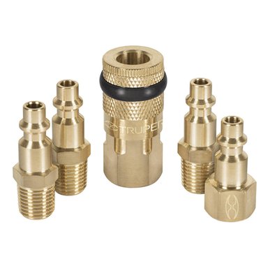 JUEGO DE ACOPLE Y CONECTOR 1/4' NPT 5 PZAS TRUPER 19081