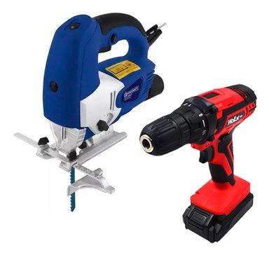 TALADRO ATORNILLADOR 12V 3/8 +SIERRA CALADORA 800W WF0008-K8