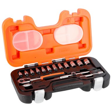 SET DE DADOS HEXAGONAL PULGADA 1/4' 12 PZS CON RACHET BAHCO S160AF