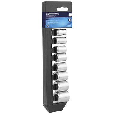 JUEGO DE DADOS MILIMÉTRICO 1/2 CON 8 PZS. TOOLCRAFT TC0376